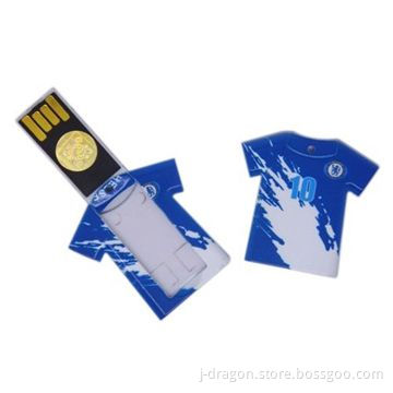 Card USB Disk with Small Jersey Design, High-speed UDP Chip, Both Sides Full-color Imprint